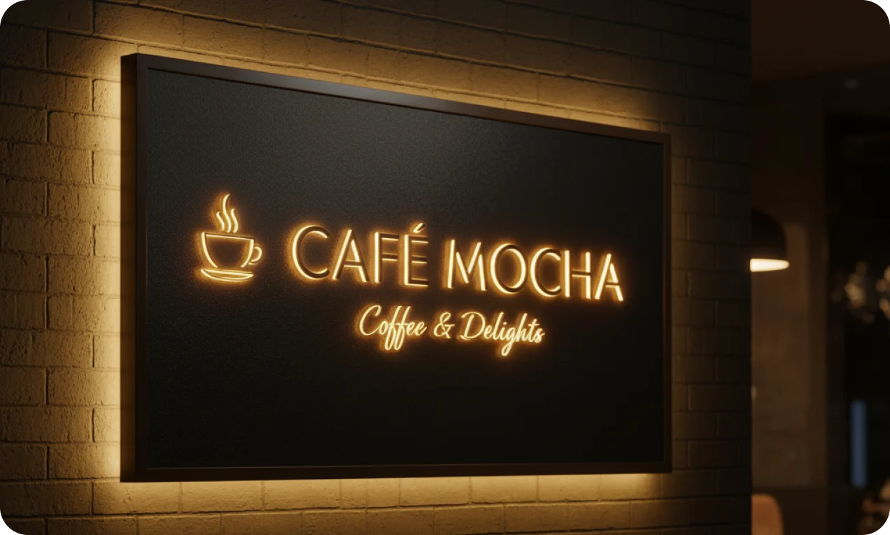 Cafe Mocha Name Board