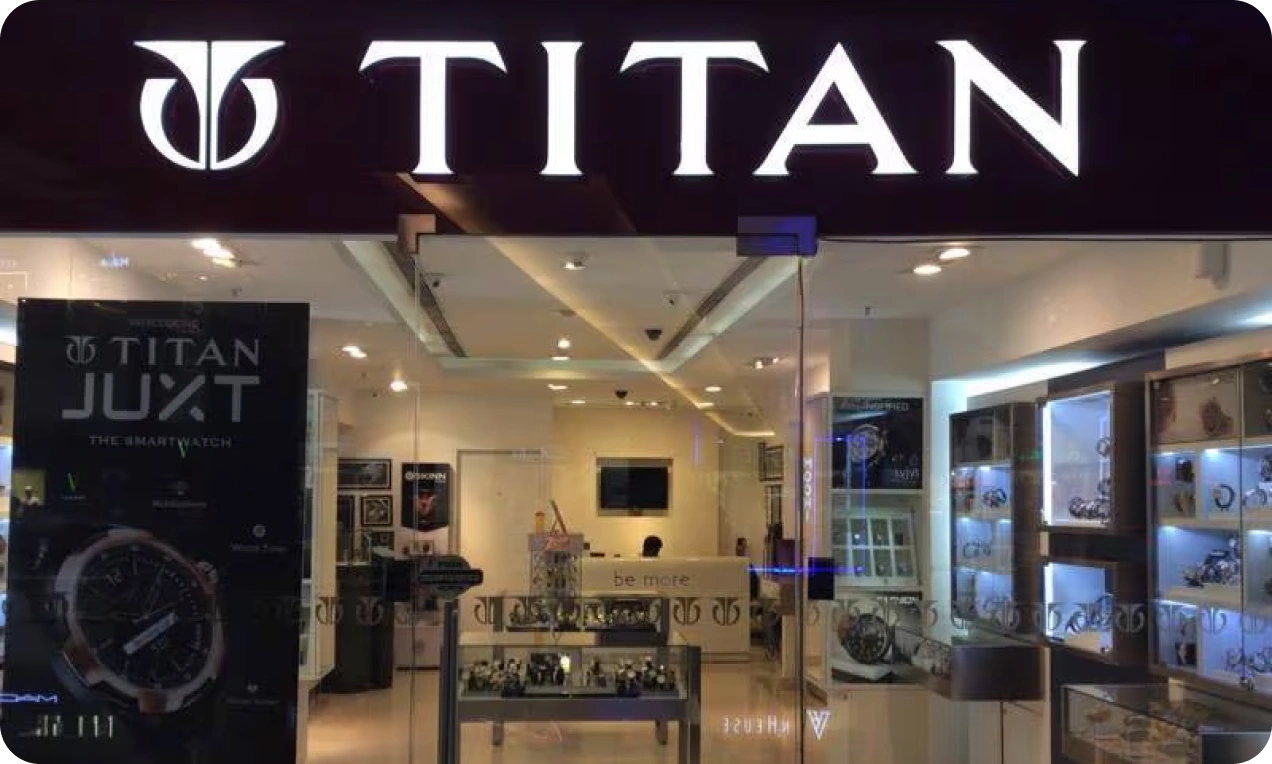 Titan Store Sign Board
