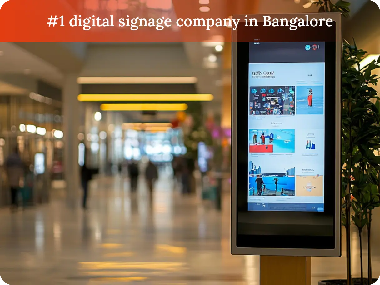 Digital Signage installed in retail space by Brand Signages