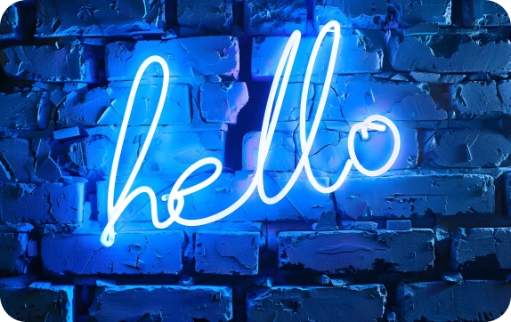 Hello Neon Sign
