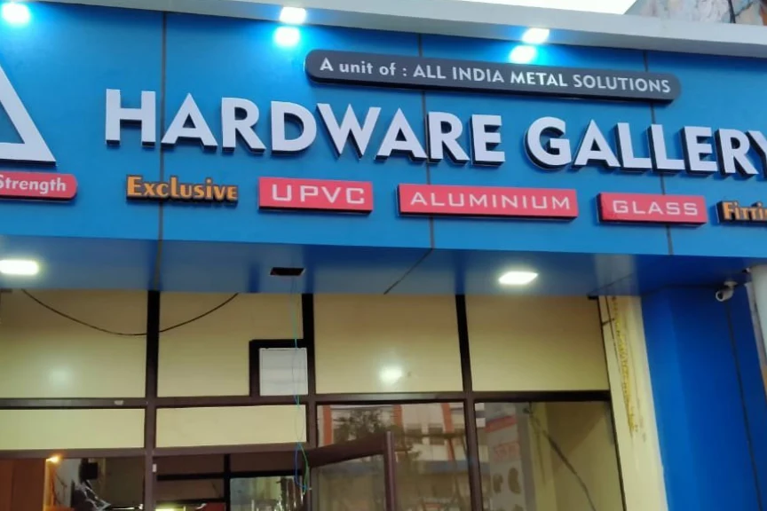 Custom Acrylic LED Glow Letter Signboard Installed on Storefront