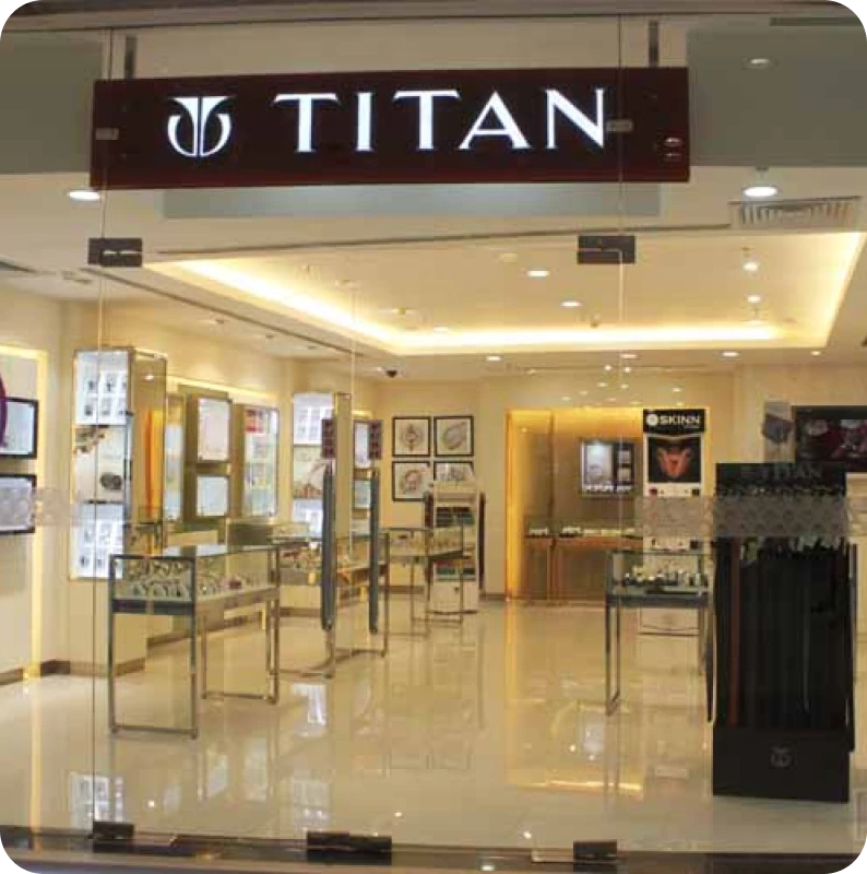 LED Sign Board for Titan Watch - Brand Signages