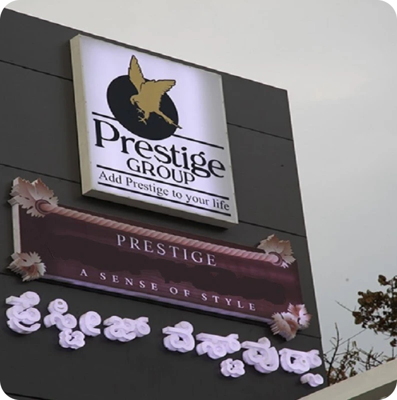 LED Sign Board for Prestige Office - Brand Signages