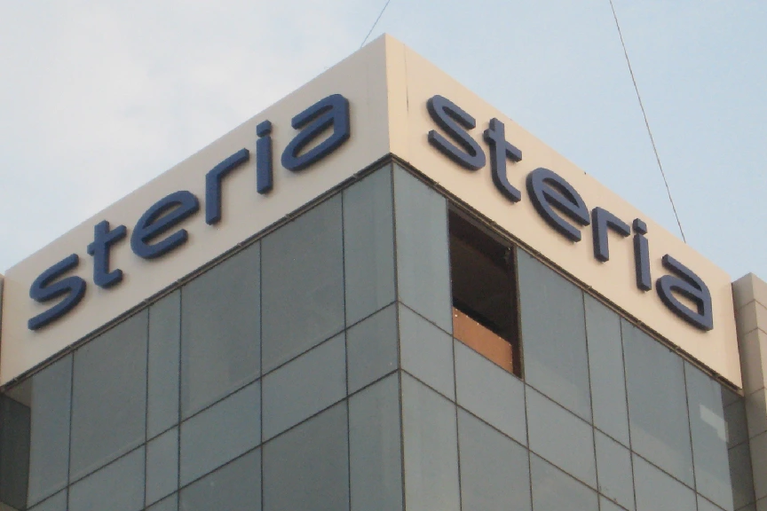 Sky Sign Board (e.g., Sky Sign Mounted on Corporate Building - Steria)
