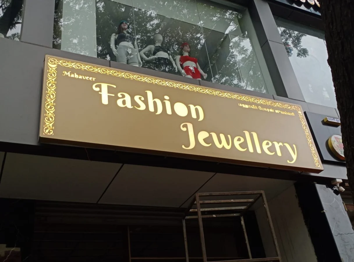 Stencil Cut LED Name Board Design