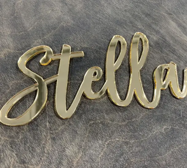 Acrylic Name Board for Shop- Stella Salon