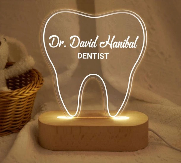 Acrylic LED Name Board for Shop- Barnda Store