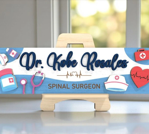 Acrylic LED Name Board for Home- Ahuja's Residence