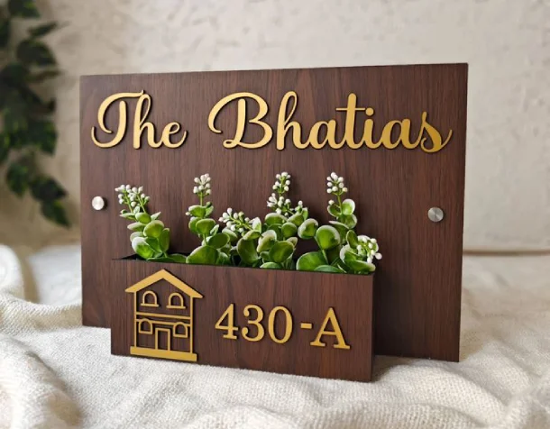 Wooden House name Board Latest Designs Available