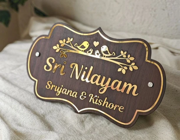 Wooden House name Board Latest Designs Available