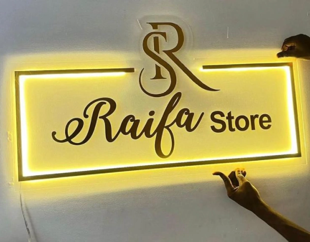 LED Name Board Design for Shop- Raifa Store