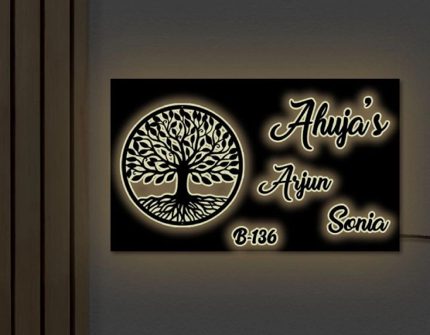 LED Name Board Design for Office- Apples
