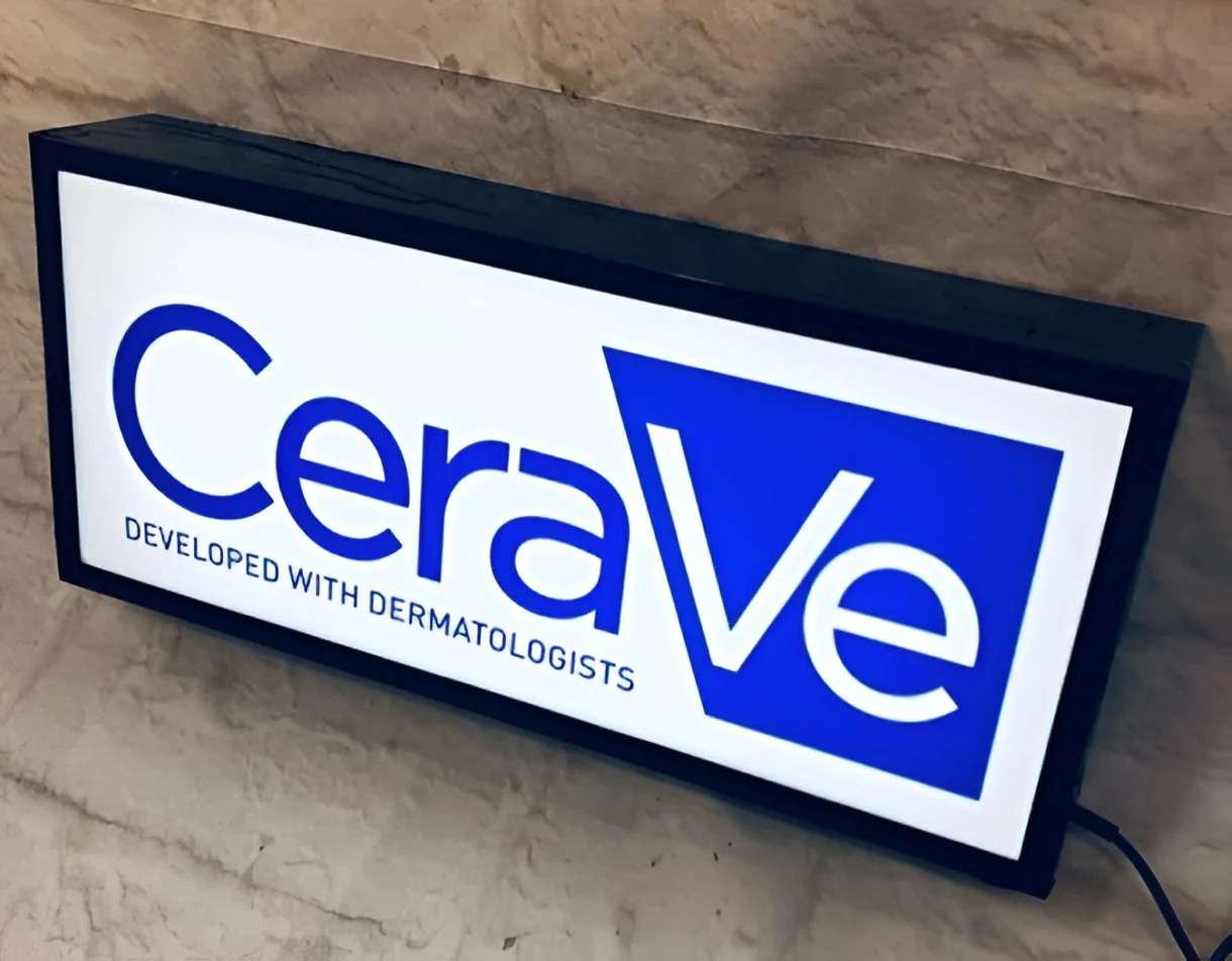 LED Shop Name Board for Cerave Store- Bangalore