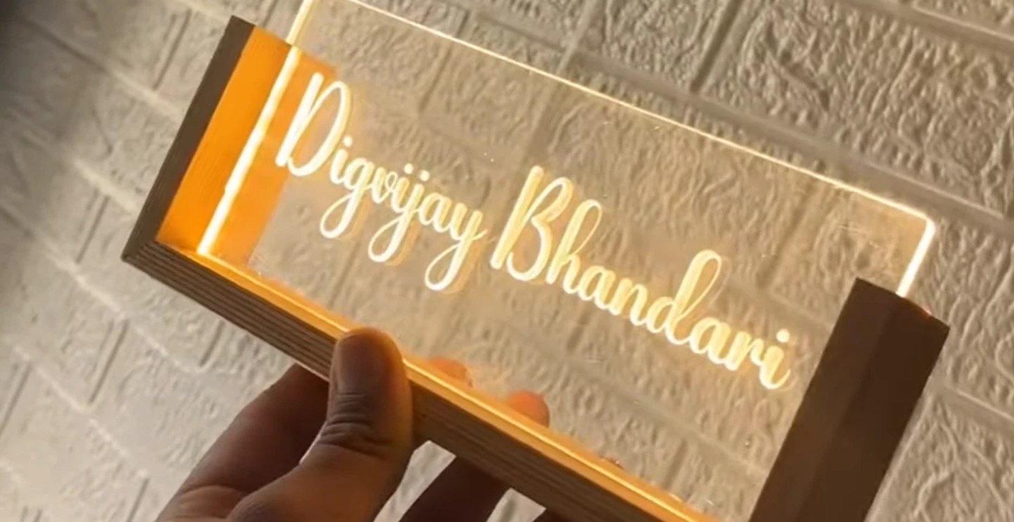 Office LED Table Name Board