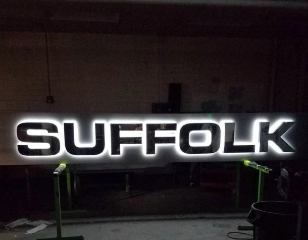 Acrylic LED Glow Sign - Sufflolk Shop Name Board