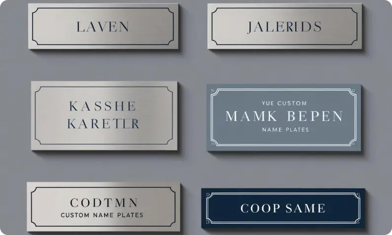 Wall-Mounted Nameplates