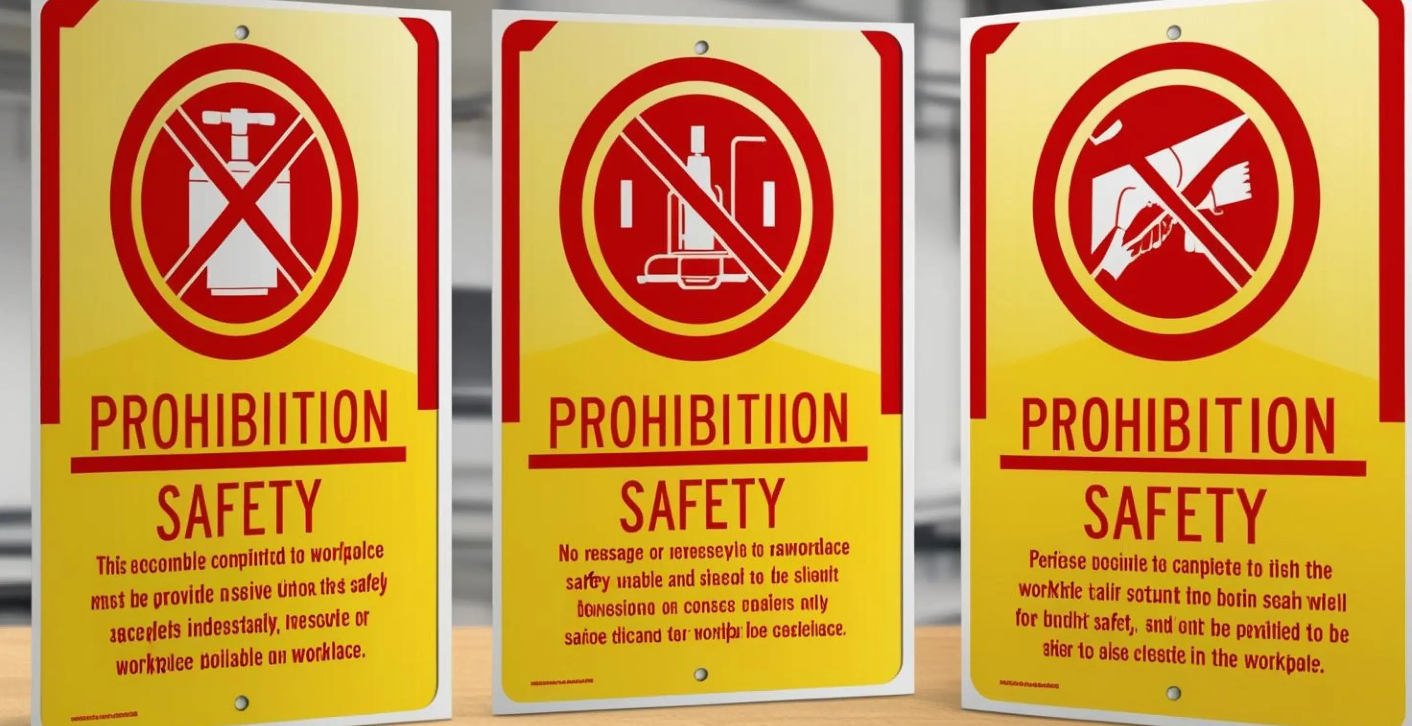 Prohibition Signs for Workplace Safety