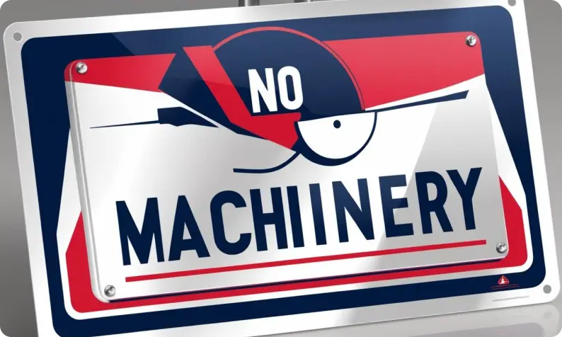 No Machinery Sign