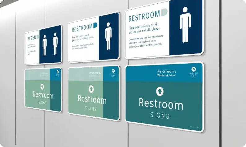 Informative Restrooms Signs