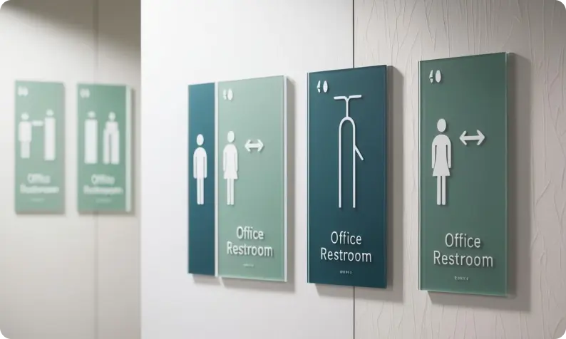 Gender Restrooms Signs