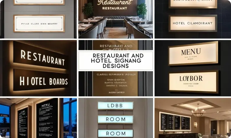 Restaurant and Hotel Signage Designs