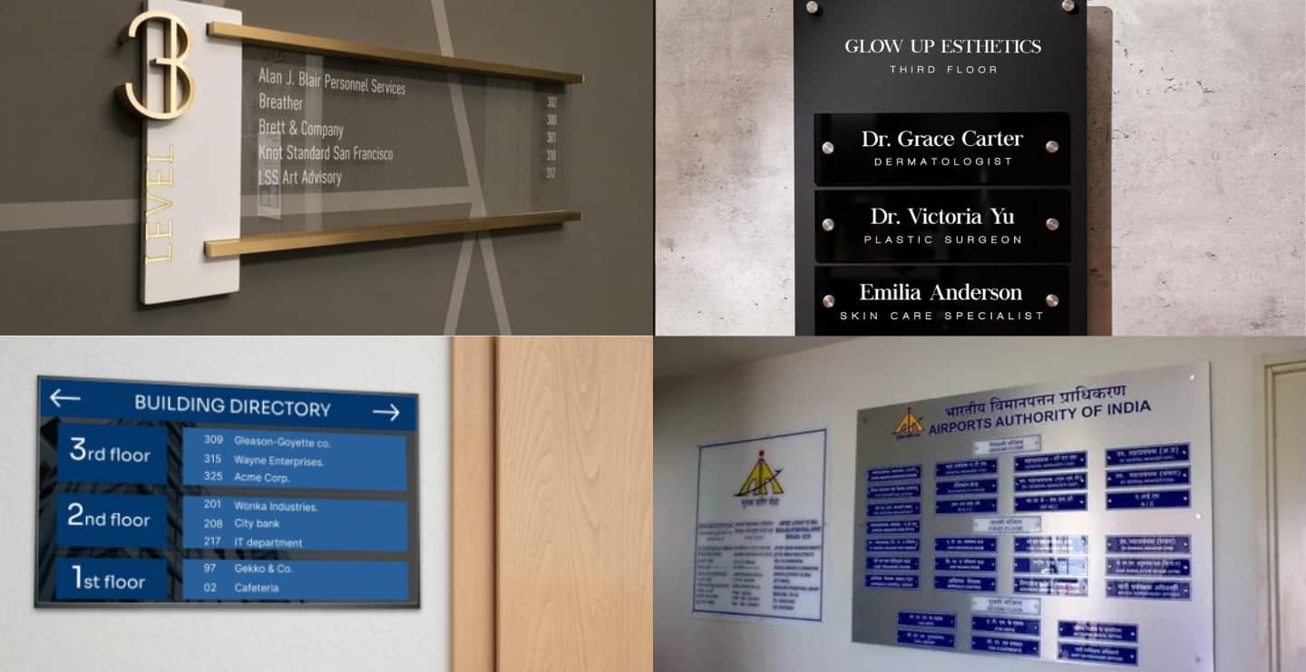 Office Wall and Directory Boards