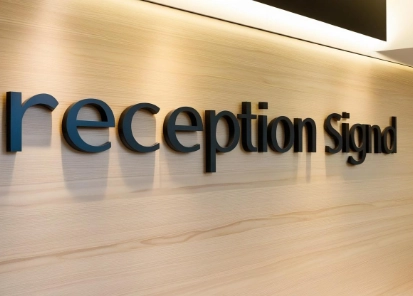 Reception signage