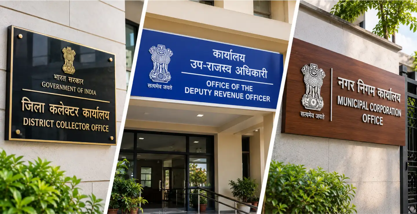 Government Office Name Board: Language Rules, Materials and Design Guide