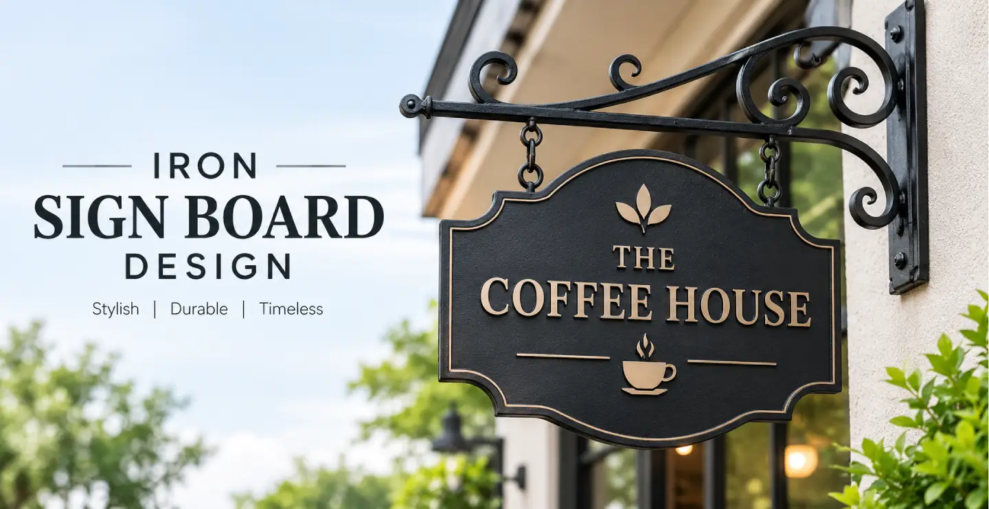 Iron Sign Board Design: Strong, Stylish and Made to Last