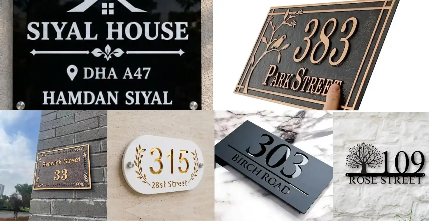 Address Name Plate: Types, Designs, Sizes, Price and Complete Buying Guide