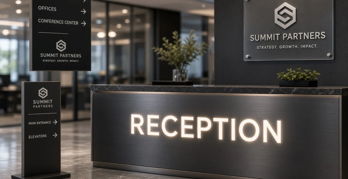 Reception Sign Board Design: Make a Strong First Impression Inside Your Office