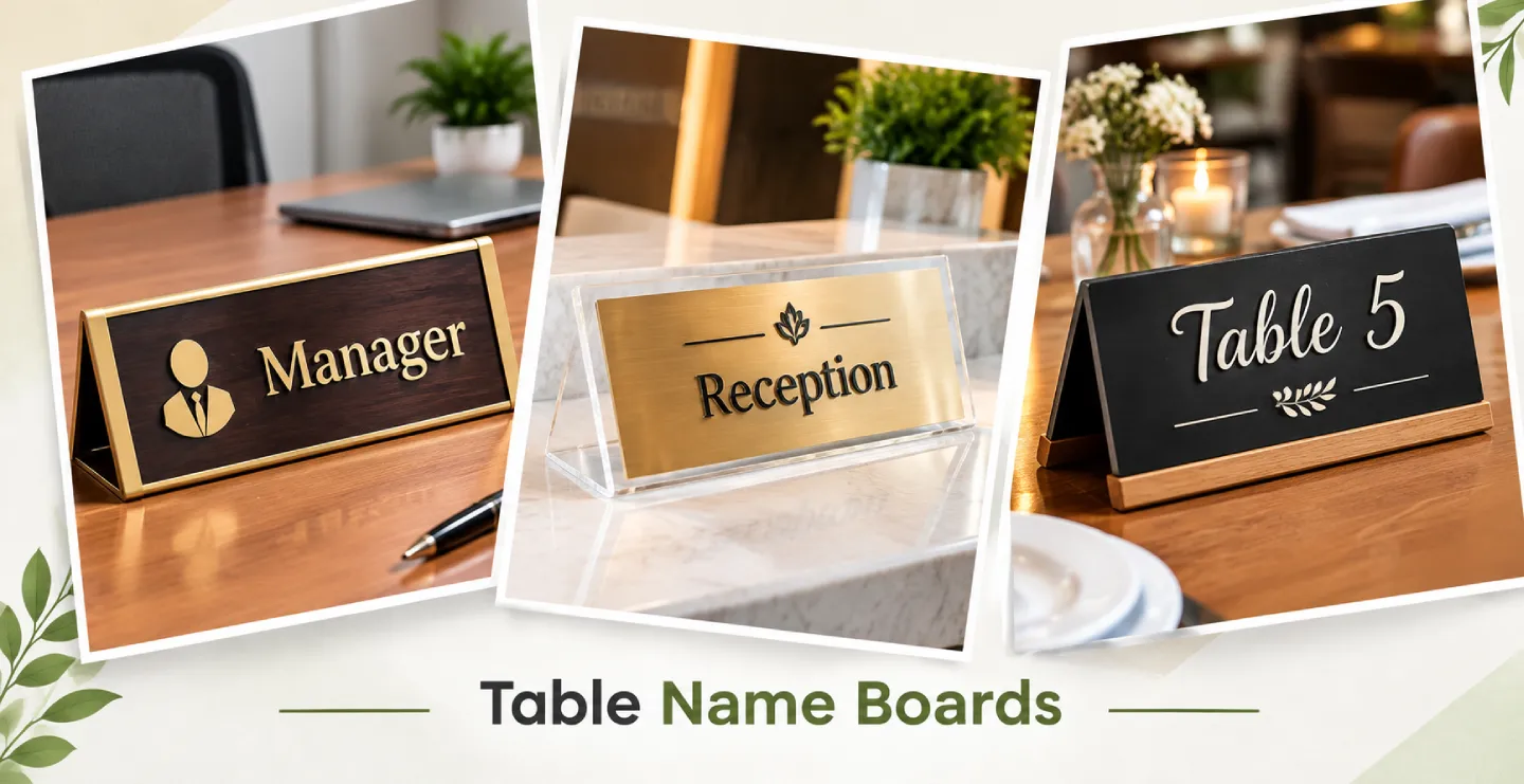 Table Name Board: Types, Formats and Where They're Used