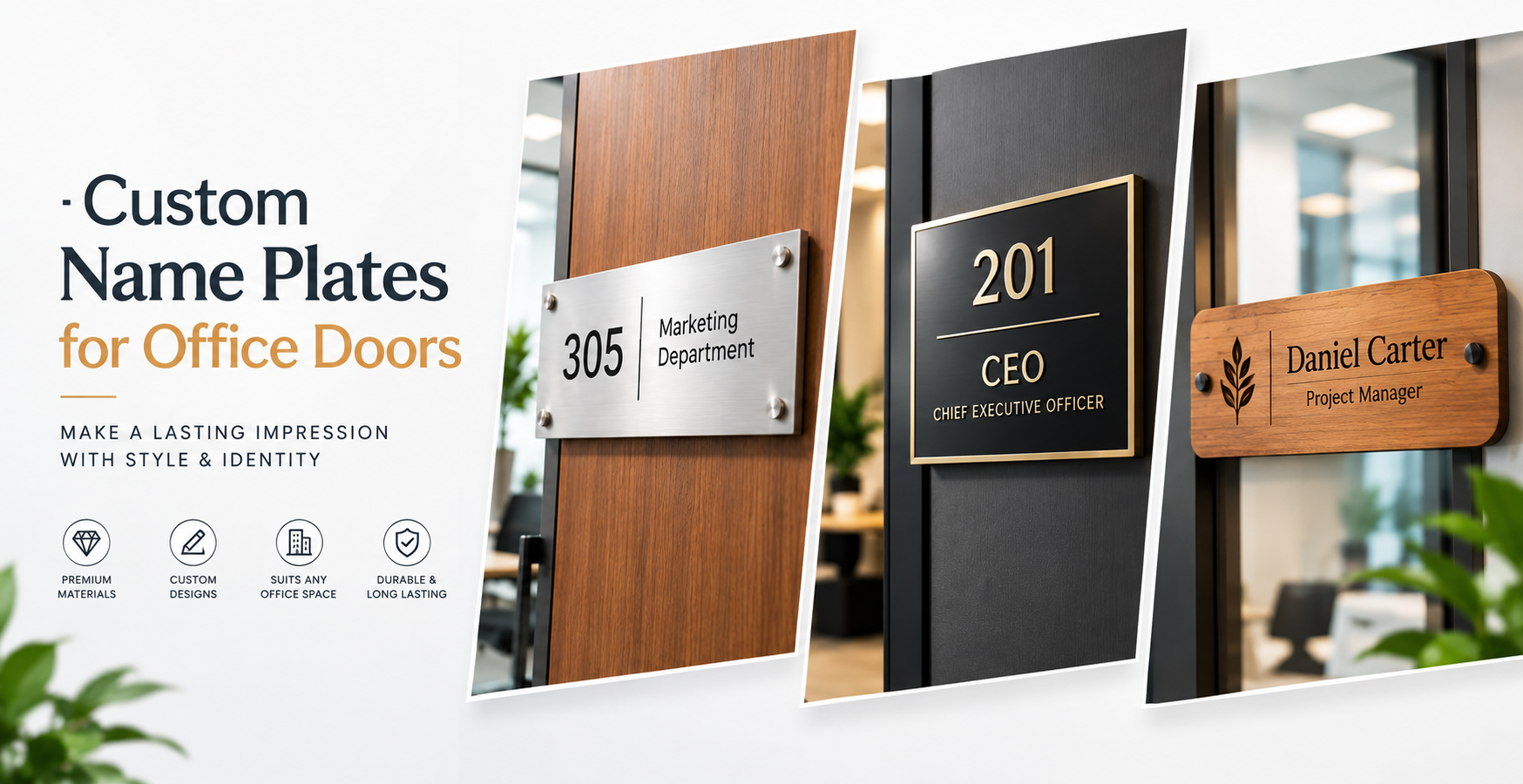 Custom Name Plates for Office Doors: 10 Stylish Designs & Prices in 2026