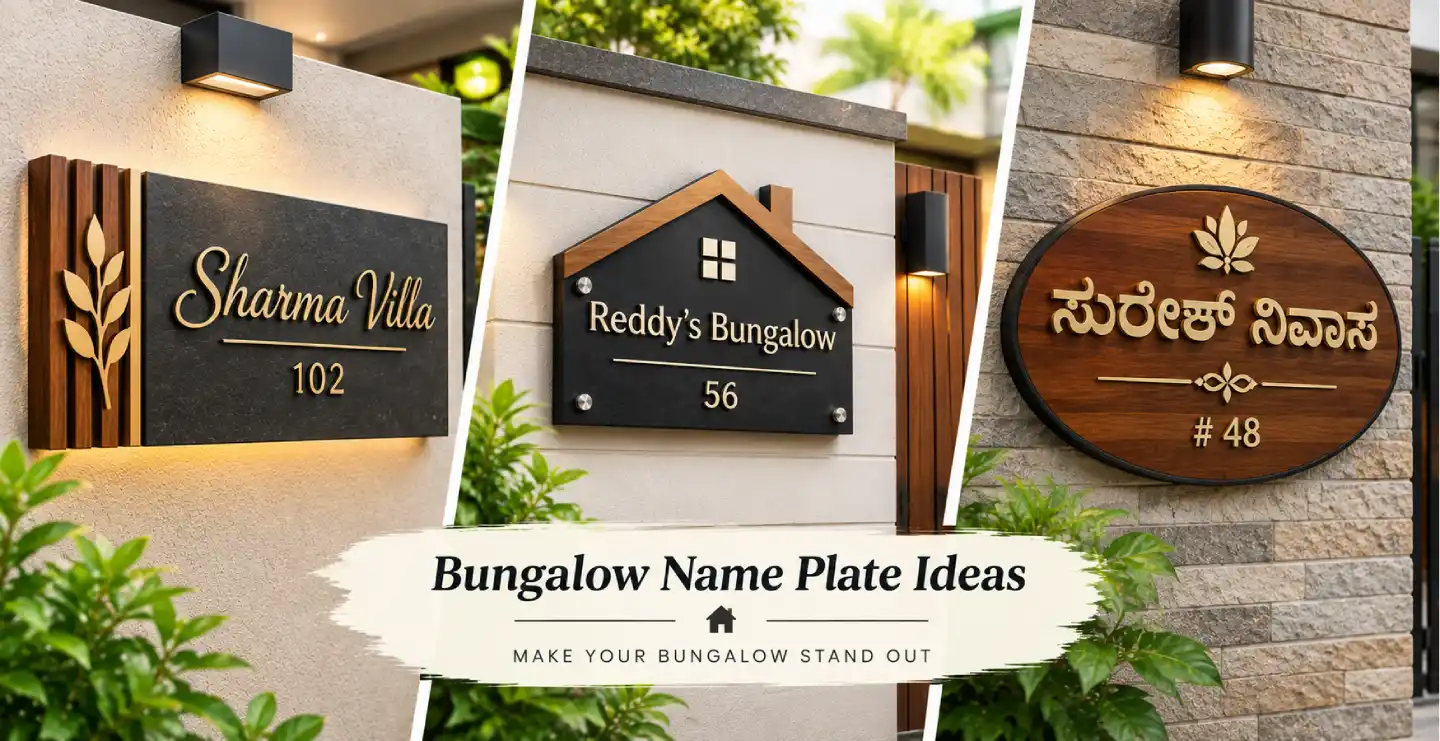 Bungalow Name Plate Ideas: Materials, Designs and Placement Guide