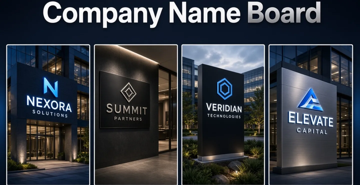 Company Name Board: Build a Strong First Impression for Your Business