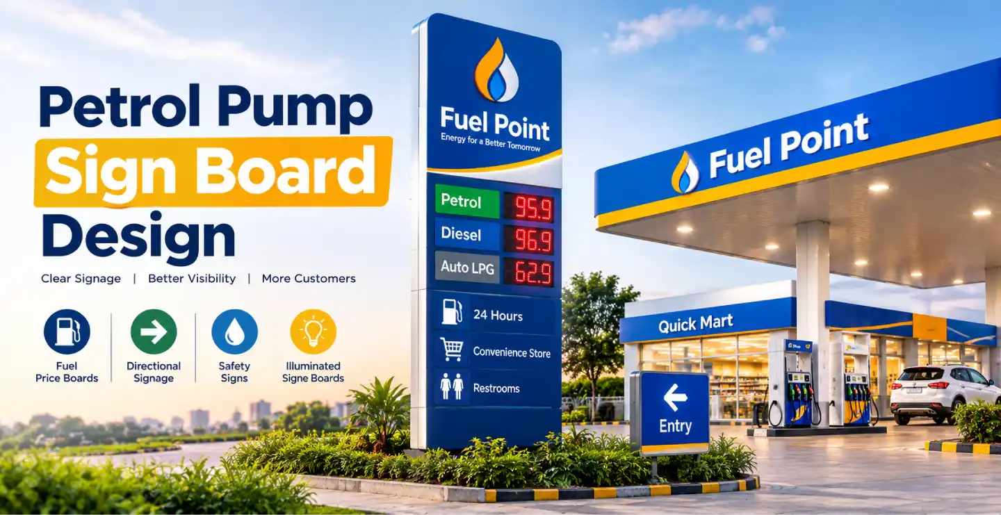 Petrol Pump Sign Board Design: Visibility, Safety and Brand Trust