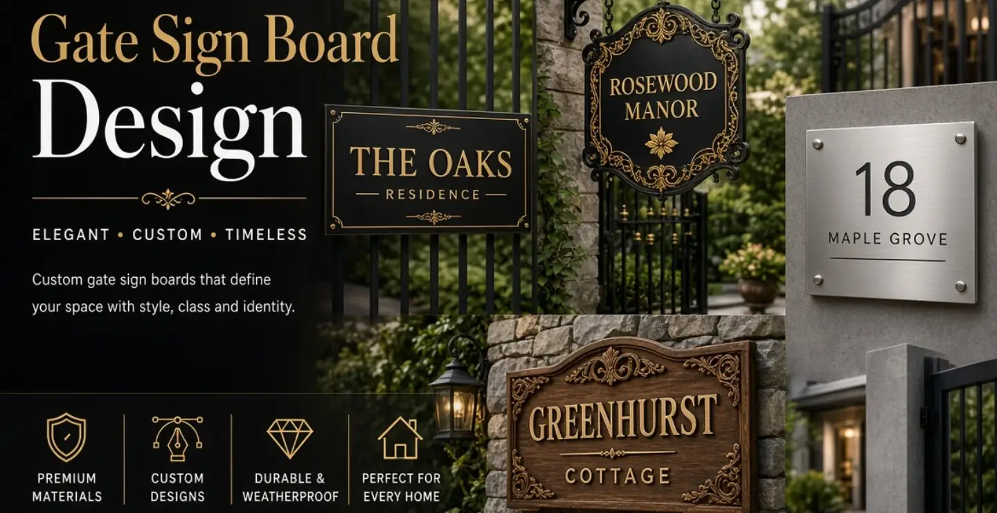 Gate Sign Board Design: Welcoming, Informative and Built to Last