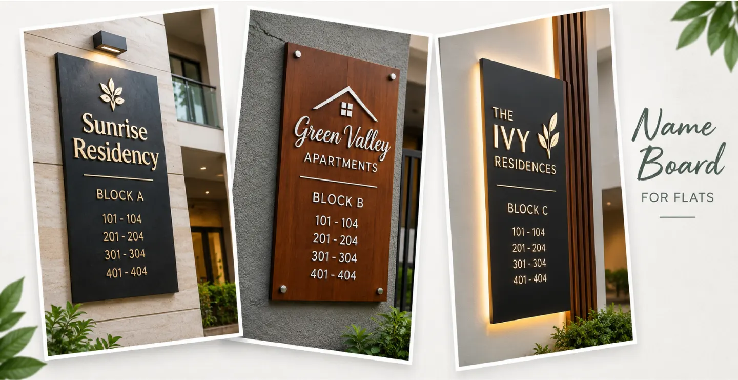 Name Board for Flats: Door Plates, Directories and Design Ideas