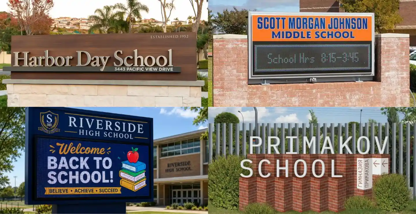 School Sign Board Design Template: Best Ideas, Styles & Cost in 2026