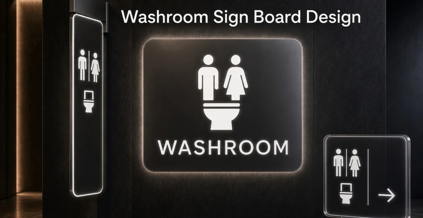 Washroom Sign Board Design: Clear, Clean and Easy to Understand