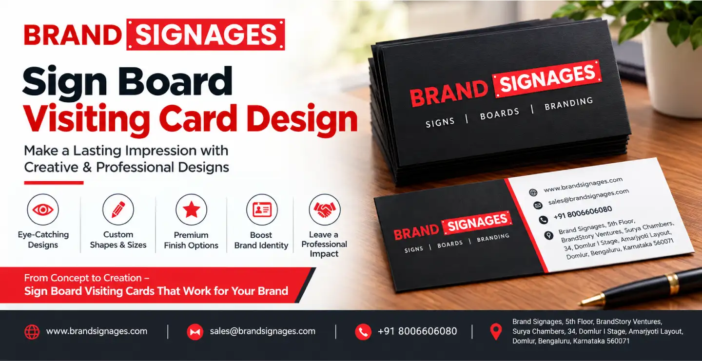 Sign Board Visiting Card Design: Ideas for Signage and Flex Printing Businesses