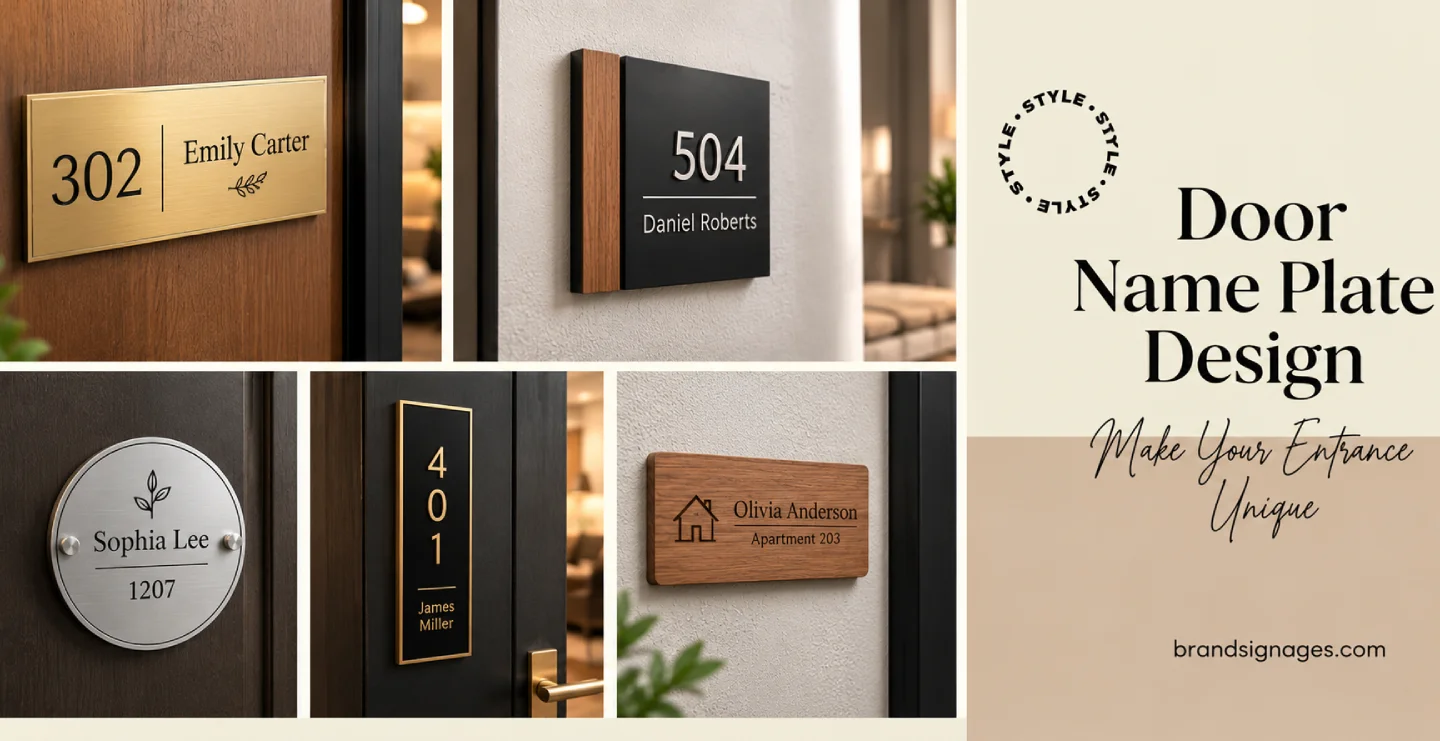 Door Name Plate Design Trends for 2026: 50+ Stunning Ideas for Homes and Offices