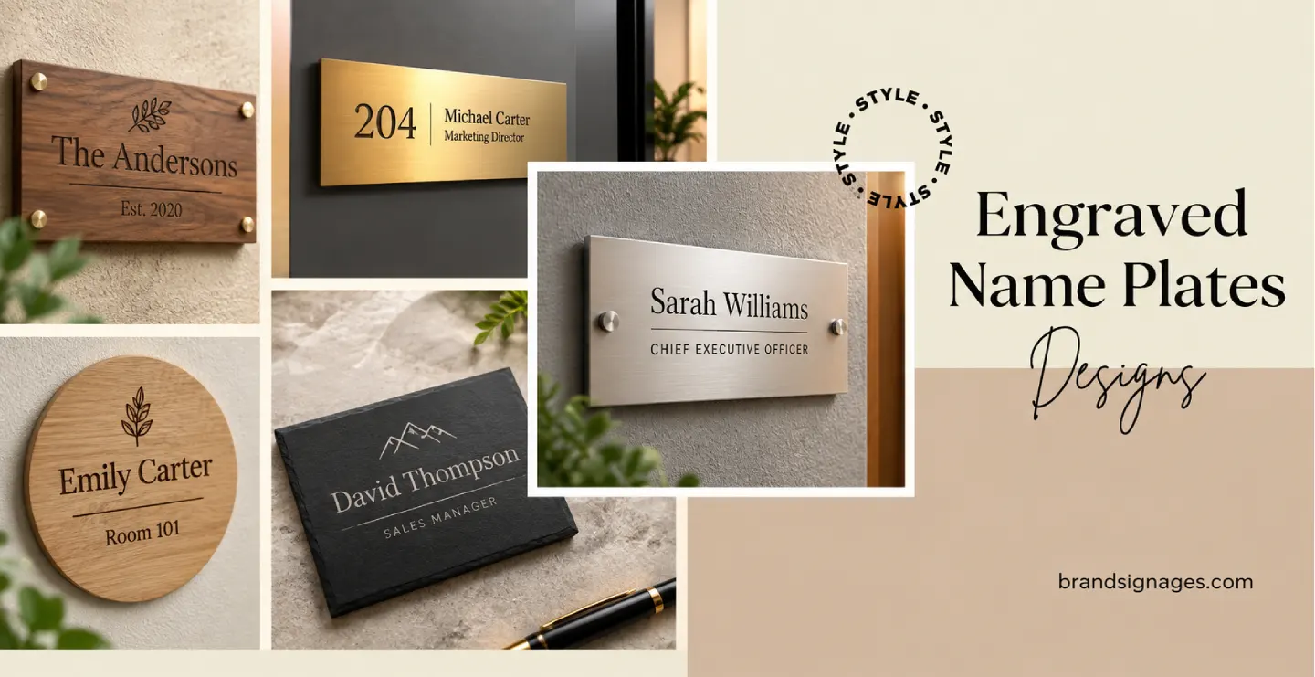 Engraved Name Plate Design Trends for 2026: 50+ Stunning Ideas for Homes and Offices