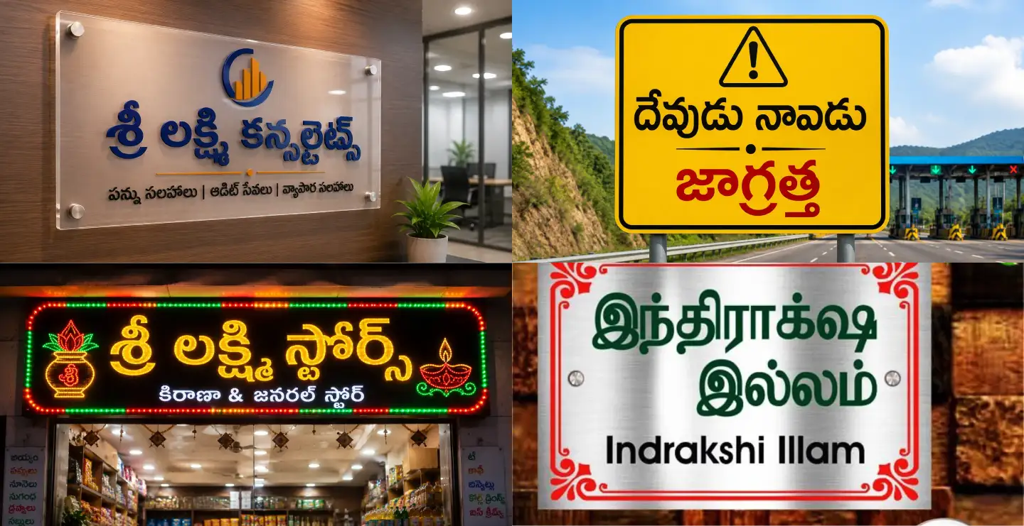 Sign Board in Telugu: About Designs, GHMC Rules & Best Practices