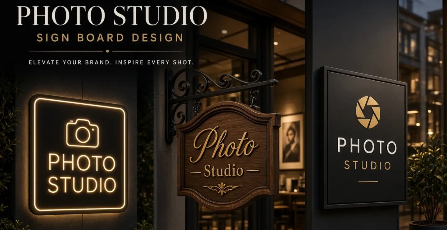 Photo Studio Sign Board Design: Make Your Studio Look as Good as Your Work
