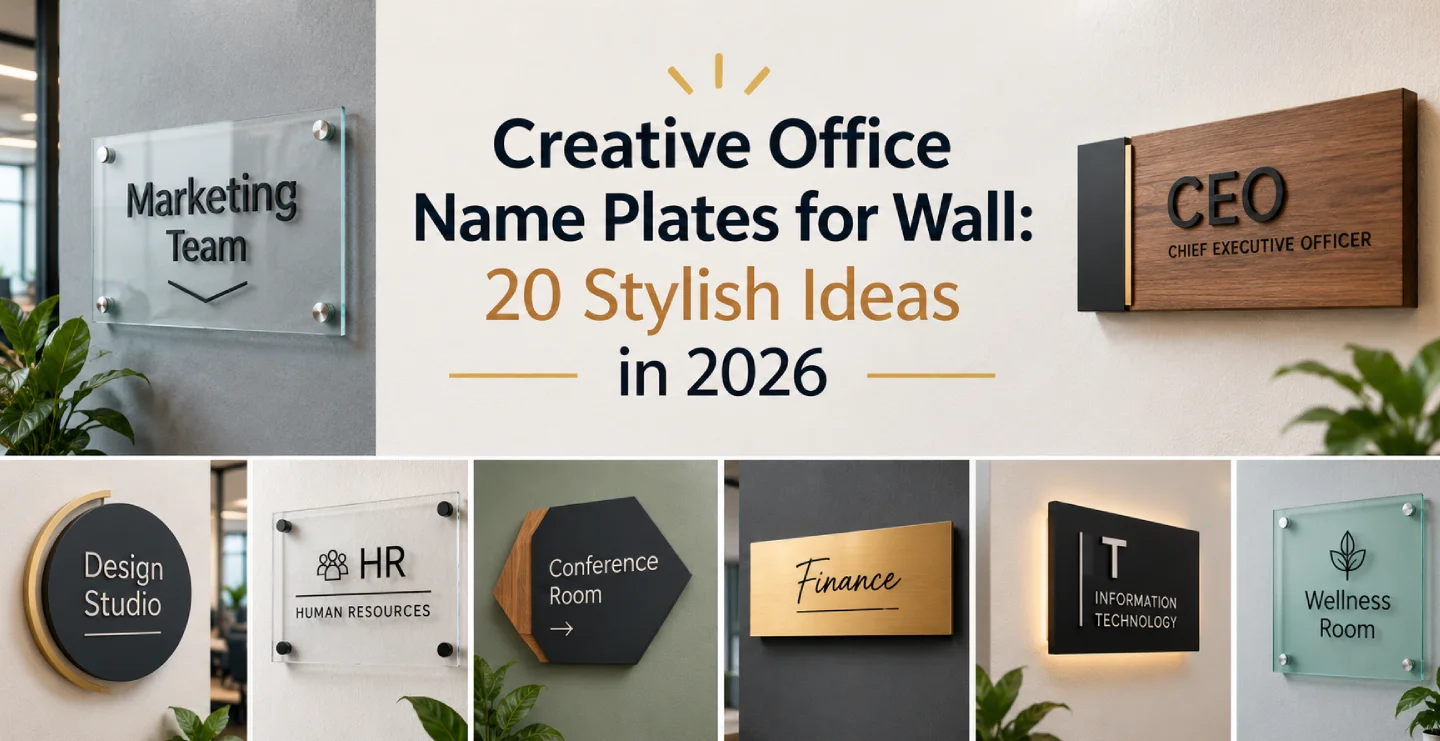Creative Office Name Plates for Wall: 20 Stylish Ideas in 2026